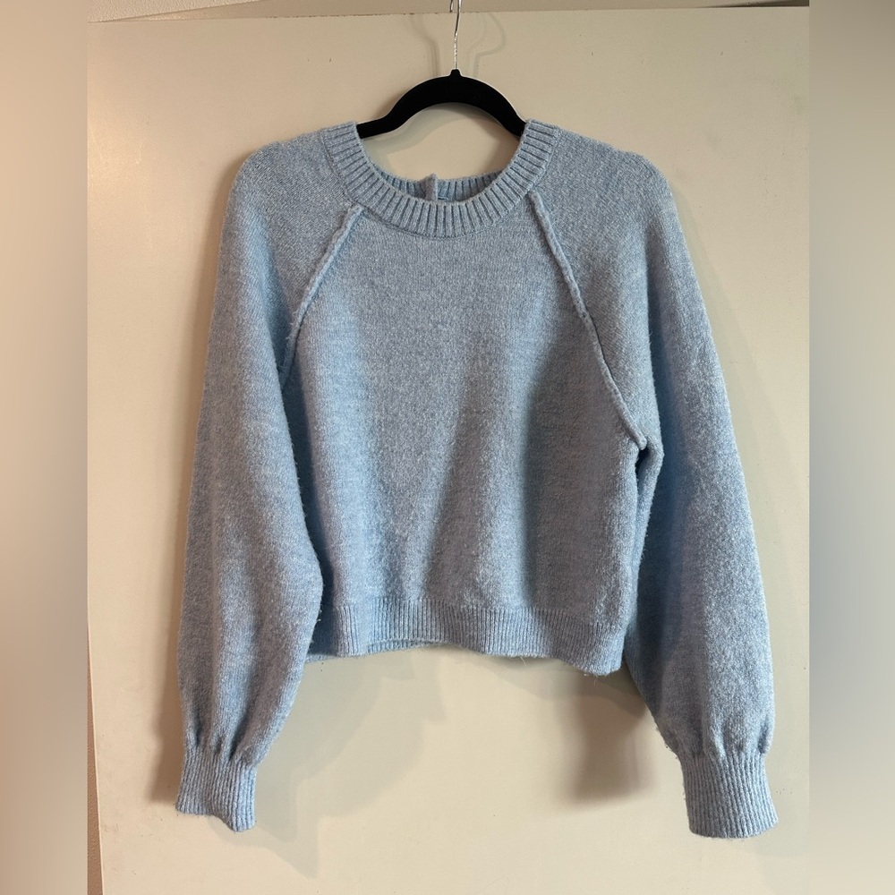 Zara baby blue knit sweater